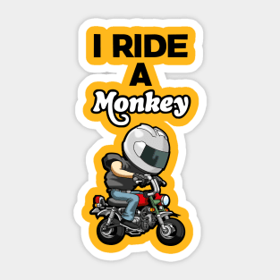 I RIDE A HONDA MONKEY Sticker